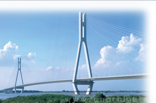 南京長(zhǎng)江第二大橋南汊橋全景