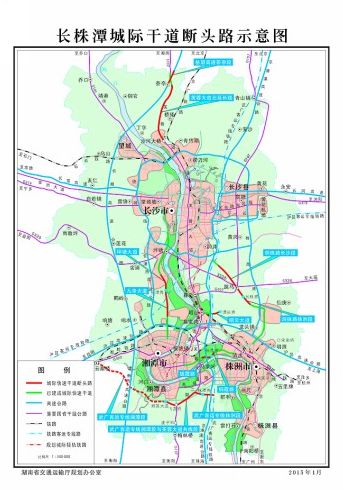 (長株潭城際干道斷頭路示意圖。市交通局供圖，點擊圖片查看大圖)