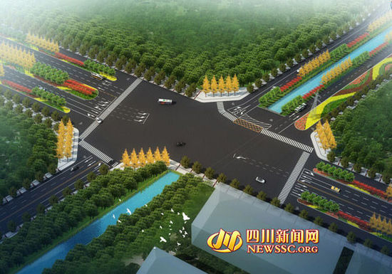 A、B線羊西線路口效果圖