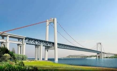 五峰山長江大橋效果圖。