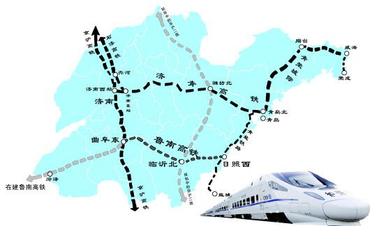 魯南高鐵日照西至曲阜東段通車后,山東省內(nèi)將形成一個(gè)高鐵閉環(huán)。
